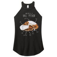 Anatomy Of A Piebald Ball Python Funny Reptile Snake Lover Women's Perfect Tri Rocker Tank