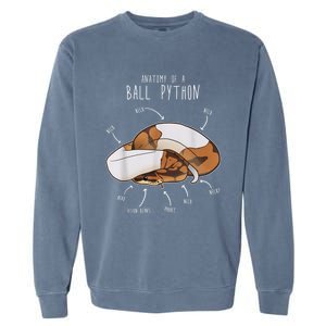 Anatomy Of A Piebald Ball Python Funny Reptile Snake Lover Garment-Dyed Sweatshirt