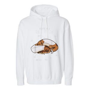 Anatomy Of A Piebald Ball Python Funny Reptile Snake Lover Garment-Dyed Fleece Hoodie