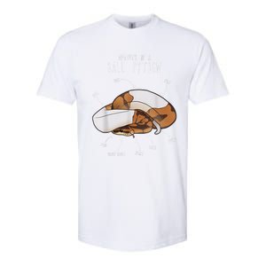 Anatomy Of A Piebald Ball Python Funny Reptile Snake Lover Softstyle CVC T-Shirt