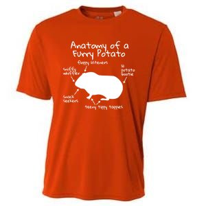 Anatomy Of A Furry Potato Funny Guinea Pig Gift Meaningful Gift Cooling Performance Crew T-Shirt