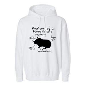 Anatomy Of A Furry Potato Funny Guinea Pig Gift Meaningful Gift Garment-Dyed Fleece Hoodie