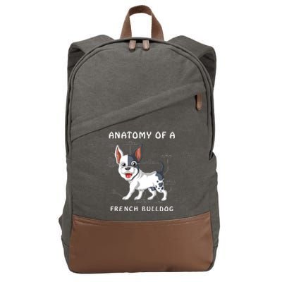 Anatomy Of A French Bulldog Cotton Canvas Backpack