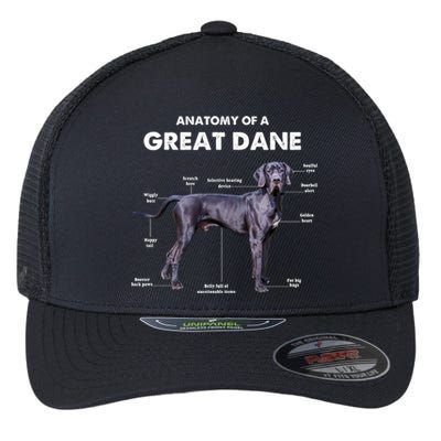 Anatomy Of A Great Dane Perfect Gift For Dog Lovers Flexfit Unipanel Trucker Cap