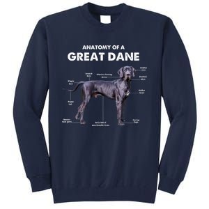 Anatomy Of A Great Dane Perfect Gift For Dog Lovers Tall Sweatshirt