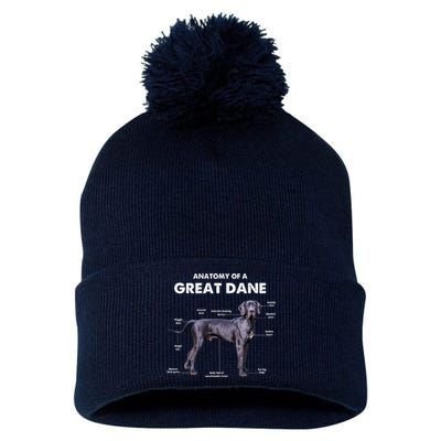 Anatomy Of A Great Dane Perfect Gift For Dog Lovers Pom Pom 12in Knit Beanie