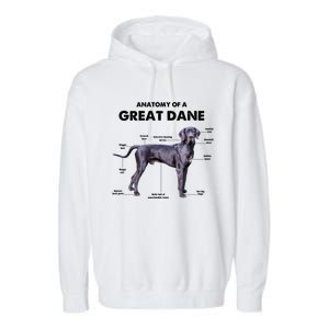 Anatomy Of A Great Dane Perfect Gift For Dog Lovers Garment-Dyed Fleece Hoodie