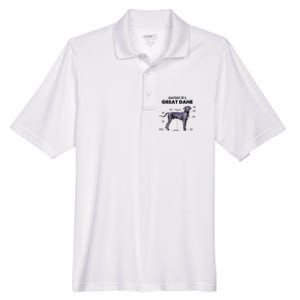 Anatomy Of A Great Dane Perfect Gift For Dog Lovers Men's Origin Performance Pique Polo