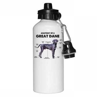 Anatomy Of A Great Dane Perfect Gift For Dog Lovers Aluminum Water Bottle