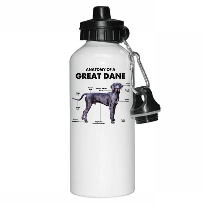 Anatomy Of A Great Dane Perfect Gift For Dog Lovers Aluminum Water Bottle