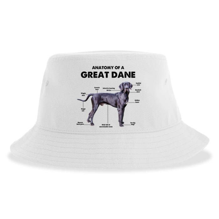 Anatomy Of A Great Dane Perfect Gift For Dog Lovers Sustainable Bucket Hat