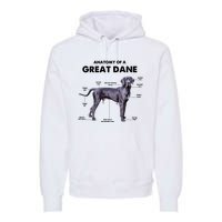 Anatomy Of A Great Dane Perfect Gift For Dog Lovers Premium Hoodie