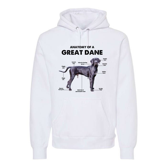 Anatomy Of A Great Dane Perfect Gift For Dog Lovers Premium Hoodie