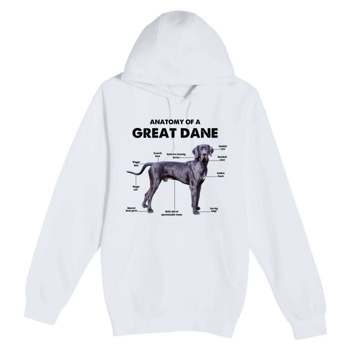 Anatomy Of A Great Dane Perfect Gift For Dog Lovers Premium Pullover Hoodie