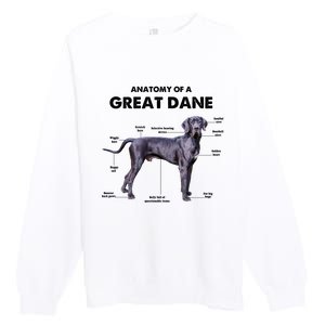 Anatomy Of A Great Dane Perfect Gift For Dog Lovers Premium Crewneck Sweatshirt