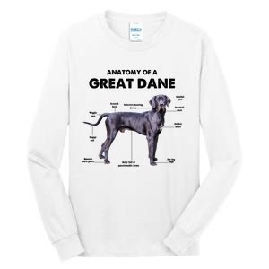 Anatomy Of A Great Dane Perfect Gift For Dog Lovers Tall Long Sleeve T-Shirt