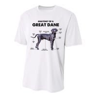 Anatomy Of A Great Dane Perfect Gift For Dog Lovers Performance Sprint T-Shirt