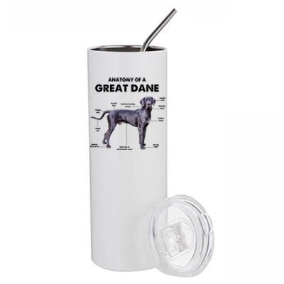 Anatomy Of A Great Dane Perfect Gift For Dog Lovers Stainless Steel Tumbler