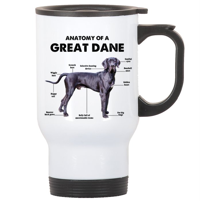 Anatomy Of A Great Dane Perfect Gift For Dog Lovers Stainless Steel Travel Mug