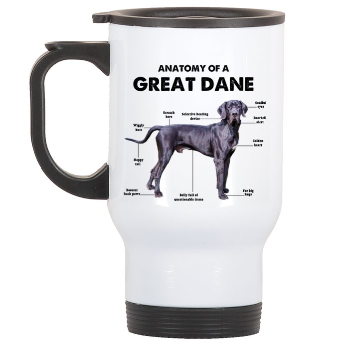 Anatomy Of A Great Dane Perfect Gift For Dog Lovers Stainless Steel Travel Mug