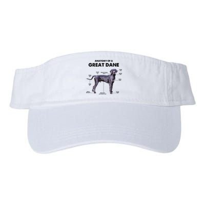 Anatomy Of A Great Dane Perfect Gift For Dog Lovers Valucap Bio-Washed Visor