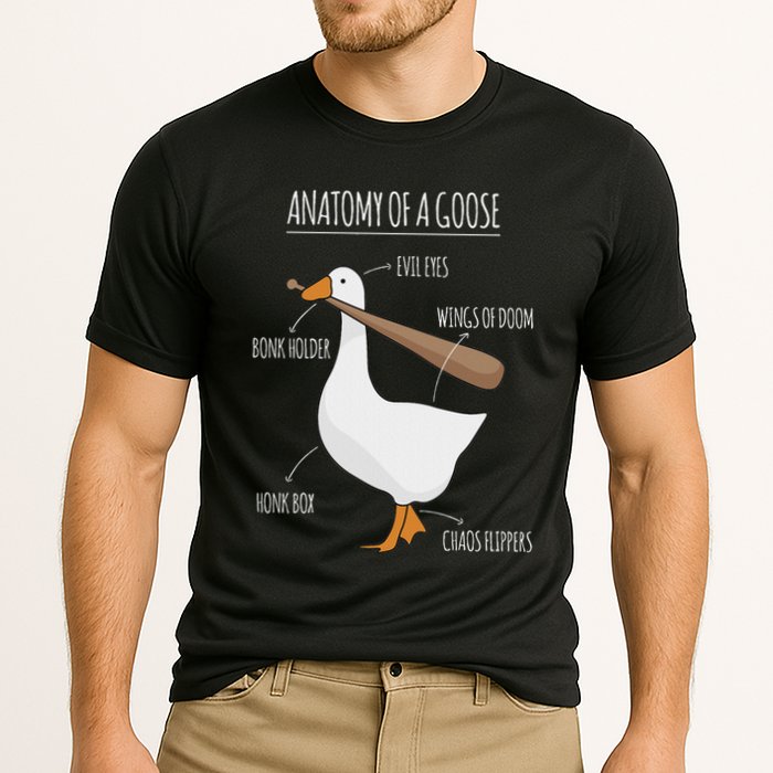 Anatomy Of A Goose Meme Cooling Performance Crew T-Shirt