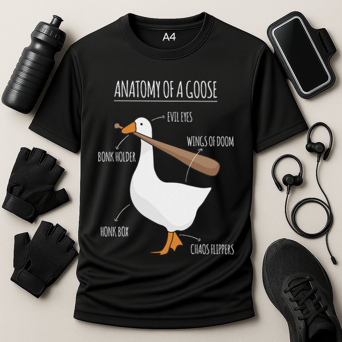 Anatomy Of A Goose Meme Cooling Performance Crew T-Shirt