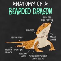 Anatomy Of A Bearded Dragon Bearded Dragon Lizard Pogona Reptile 7 Panel Mesh Trucker Snapback Hat