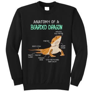 Anatomy Of A Bearded Dragon Bearded Dragon Lizard Pogona Reptile Sweatshirt