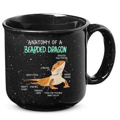 Anatomy Of A Bearded Dragon Bearded Dragon Lizard Pogona Reptile 15oz Campfire Ceramic Mug