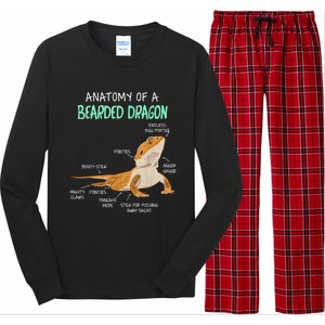 Anatomy Of A Bearded Dragon Bearded Dragon Lizard Pogona Reptile Long Sleeve Pajama Set