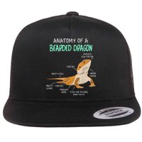 Anatomy Of A Bearded Dragon Bearded Dragon Lizard Pogona Reptile Flat Bill Trucker Hat