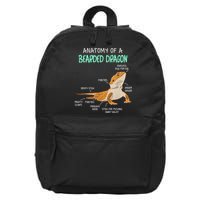 Anatomy Of A Bearded Dragon Bearded Dragon Lizard Pogona Reptile 16 in Basic Backpack