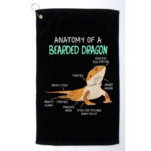 Anatomy Of A Bearded Dragon Bearded Dragon Lizard Pogona Reptile Platinum Collection Golf Towel