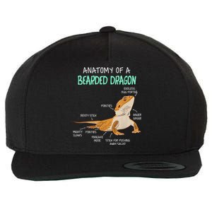 Anatomy Of A Bearded Dragon Bearded Dragon Lizard Pogona Reptile Wool Snapback Cap