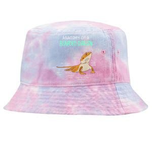 Anatomy Of A Bearded Dragon Bearded Dragon Lizard Pogona Reptile Tie-Dyed Bucket Hat