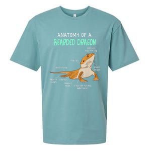 Anatomy Of A Bearded Dragon Bearded Dragon Lizard Pogona Reptile Sueded Cloud Jersey T-Shirt