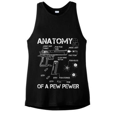 Anatomy Of A Pew Pewer Ammo And Gun Meme Lovers Ladies PosiCharge Tri-Blend Wicking Tank