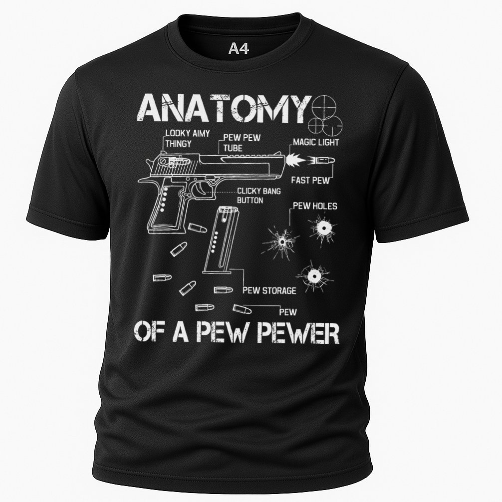 Anatomy Of A Pew Pewer Ammo And Gun Meme Lovers Performance Shirt