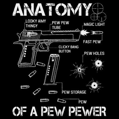 Anatomy Of A Pew Pewer Ammo And Gun Meme Lovers T-Shirt