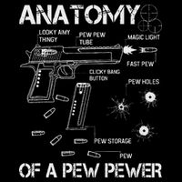 Anatomy Of A Pew Pewer Ammo And Gun Meme Lovers Tall T-Shirt