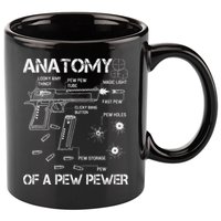 Anatomy Of A Pew Pewer Ammo And Gun Meme Lovers 11oz C Handle Ceramic Mug