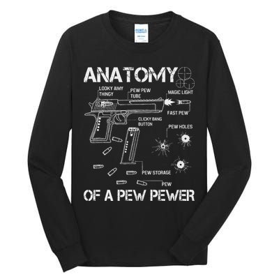 Anatomy Of A Pew Pewer Ammo And Gun Meme Lovers Tall Long Sleeve T-Shirt