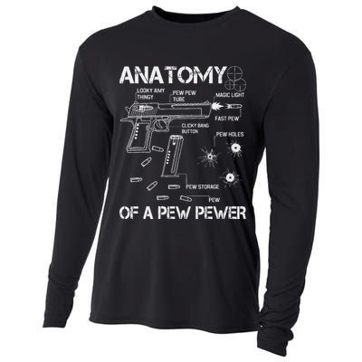 Anatomy Of A Pew Pewer Ammo And Gun Meme Lovers Cooling Performance Long Sleeve Crew