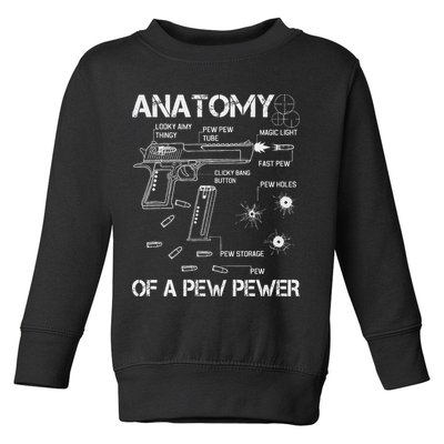 Anatomy Of A Pew Pewer Ammo And Gun Meme Lovers Toddler Sweatshirt
