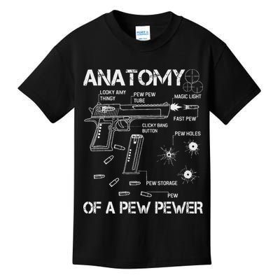 Anatomy Of A Pew Pewer Ammo And Gun Meme Lovers Kids T-Shirt