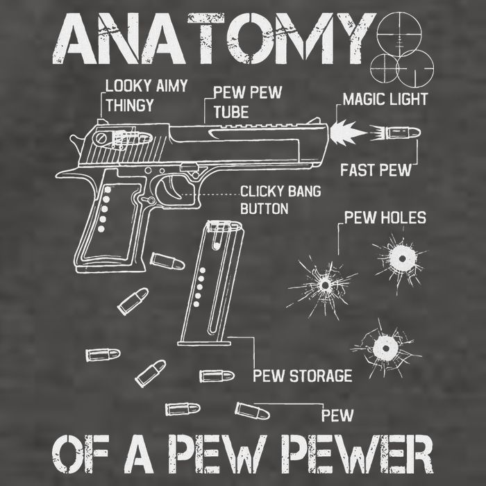 Anatomy Of A Pew Pewer Ammo And Gun Meme Lovers Vector Backpack