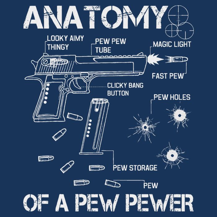 Anatomy Of A Pew Pewer Ammo And Gun Meme Lovers Infant Baby Jersey Bodysuit