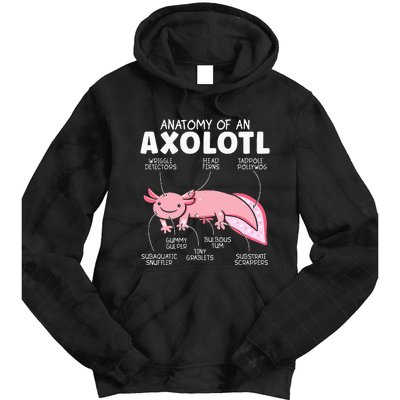 Anatomy Of An Askolotl Owner Mexican Walking Fish Lover Tie Dye Hoodie