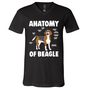 Anatomy Of A Beagle Meaningful Gift V-Neck T-Shirt